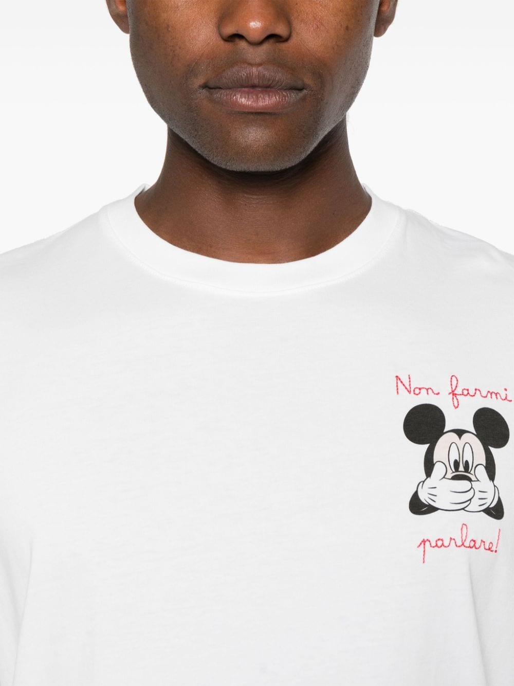 Shop Mc2 Saint Barth X Disney Mickey-print Cotton T-shirt In White
