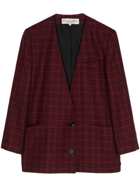 Christian Dior checked single-breasted blazer Women