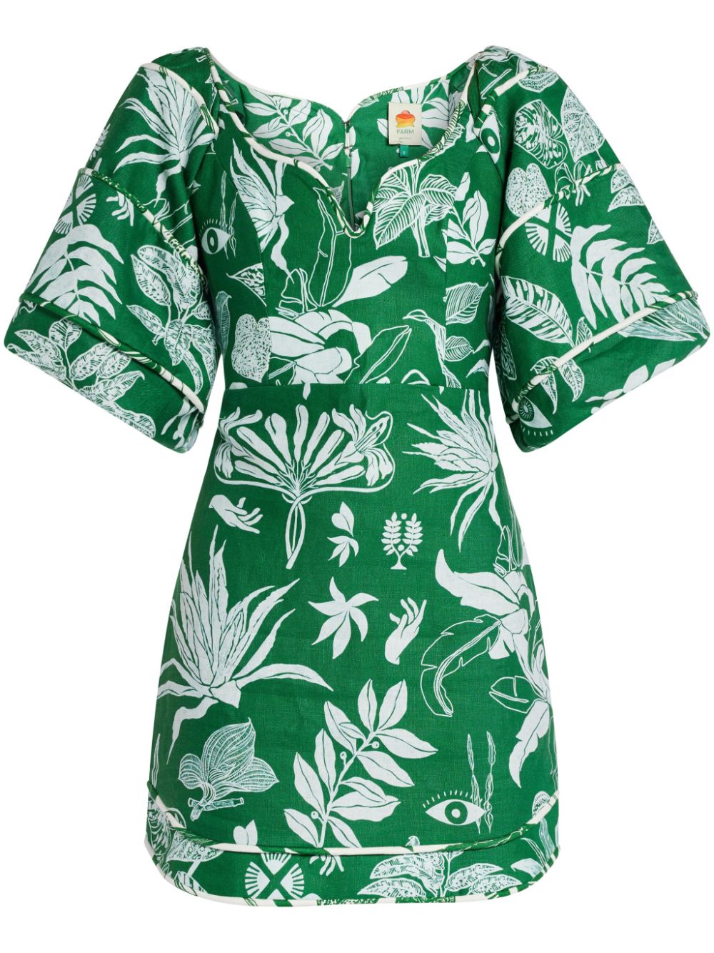 FARM Rio floral-print mini dress Groen