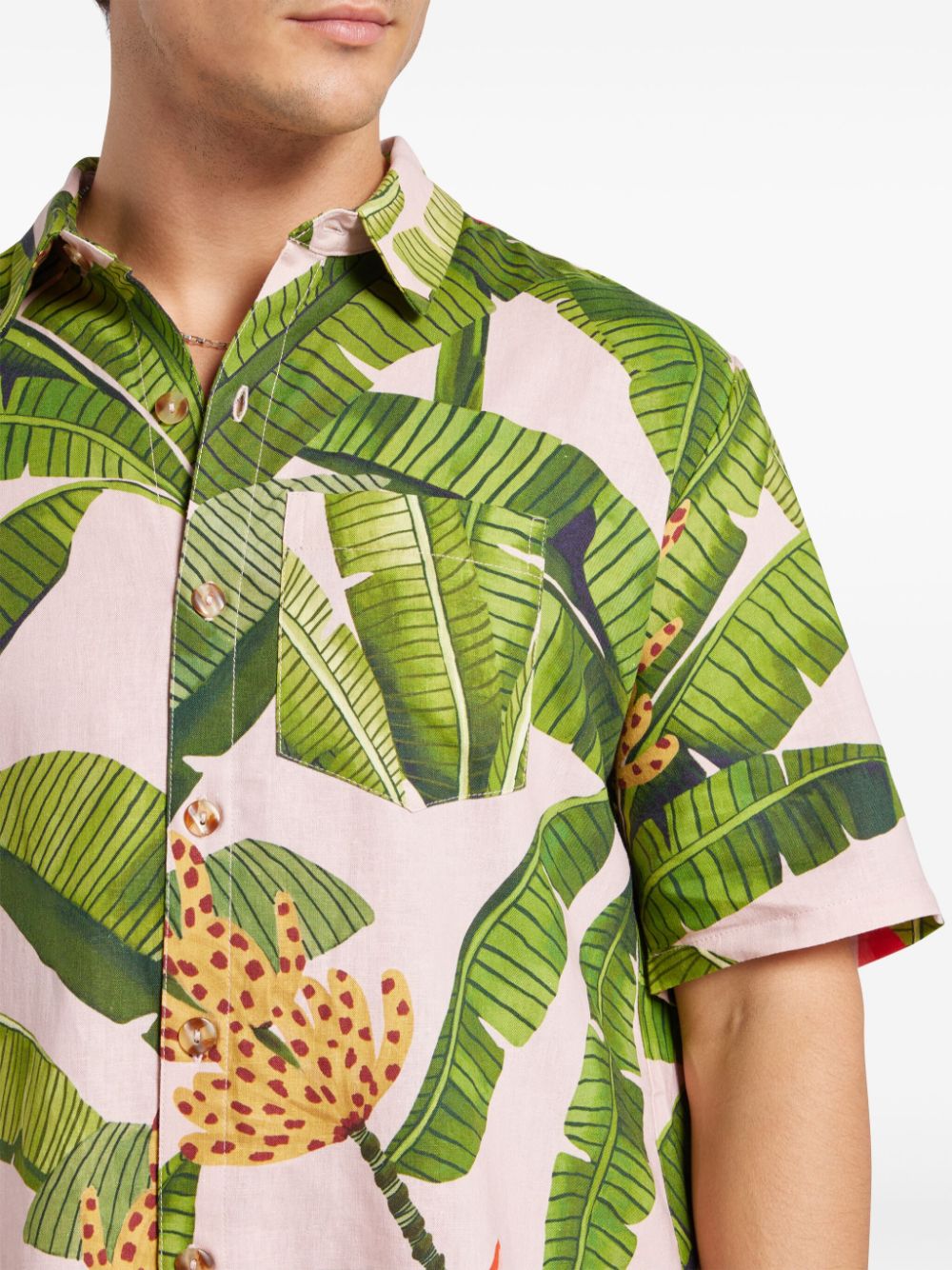 Shop Farm Rio Banana Leaves Shirt In Rosa