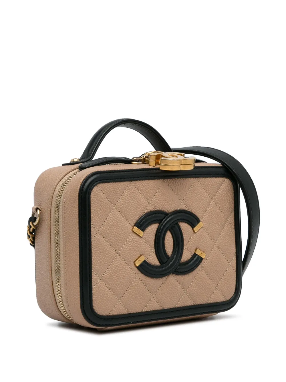 CHANEL Pre Owned Petit Sac a Main Filigree Vanity Case 2016 Farfetch