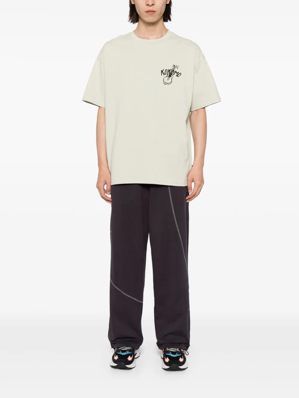 FIVE CM Kokomo Guitar cotton T-shirt - Groen