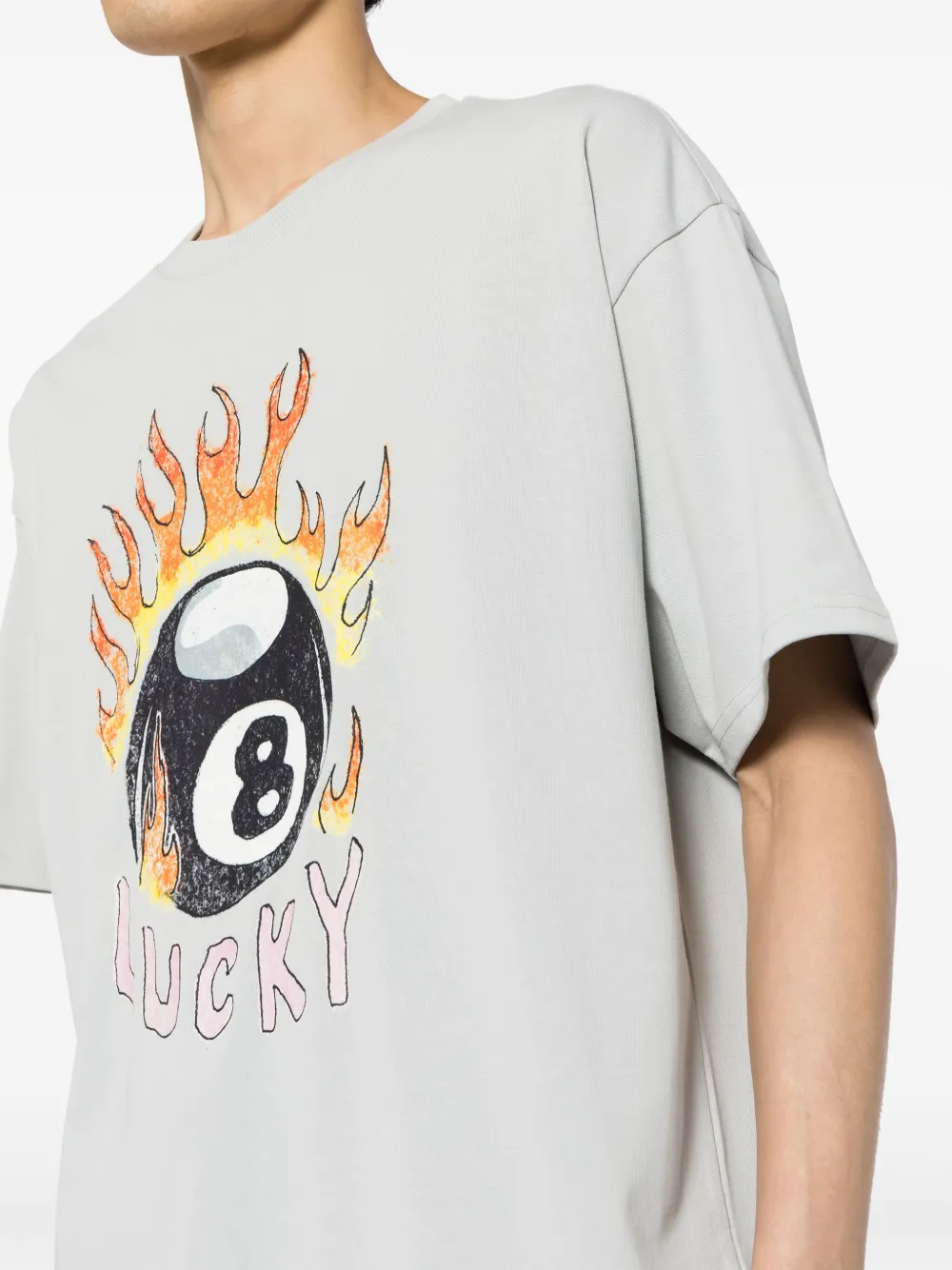 FIVE CM Katoenen T-shirt met grafische print Blauw