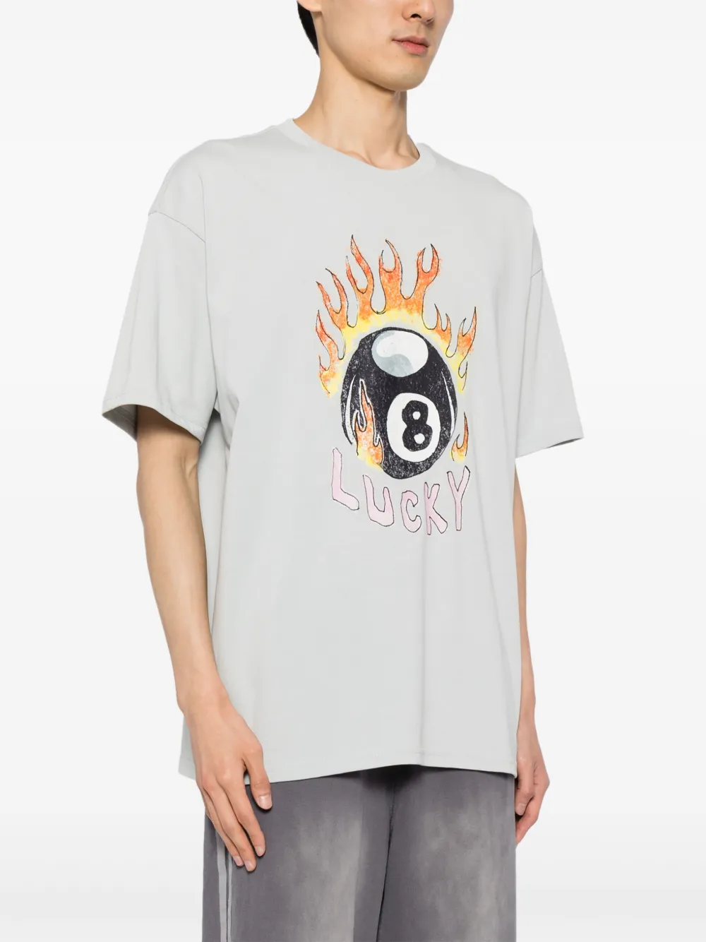 FIVE CM Katoenen T-shirt met grafische print Blauw