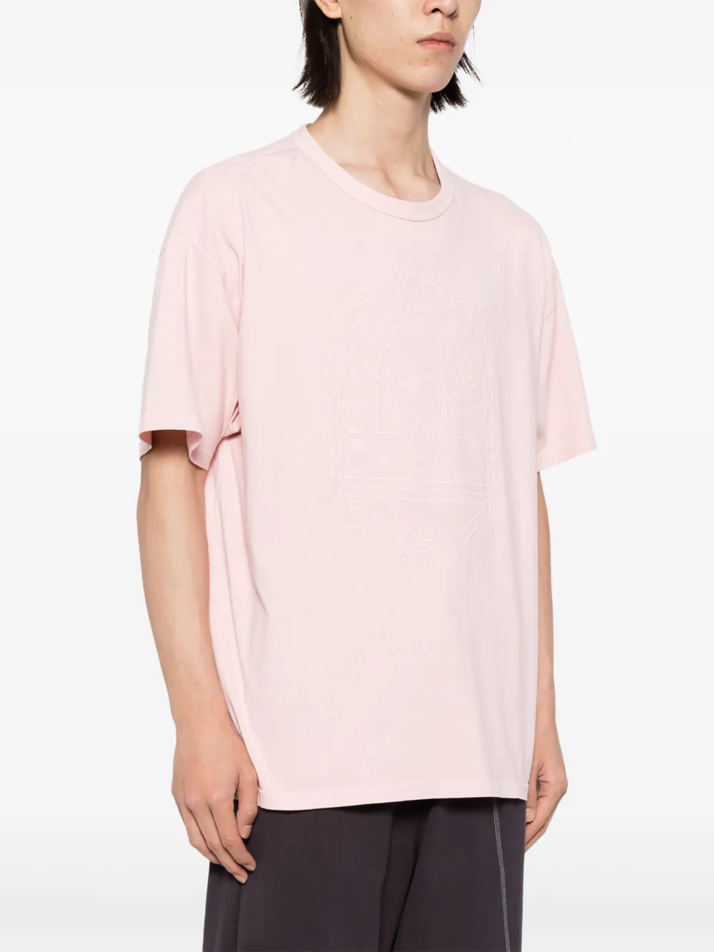 FIVE CM Katoenen T-shirt met borduurwerk Roze
