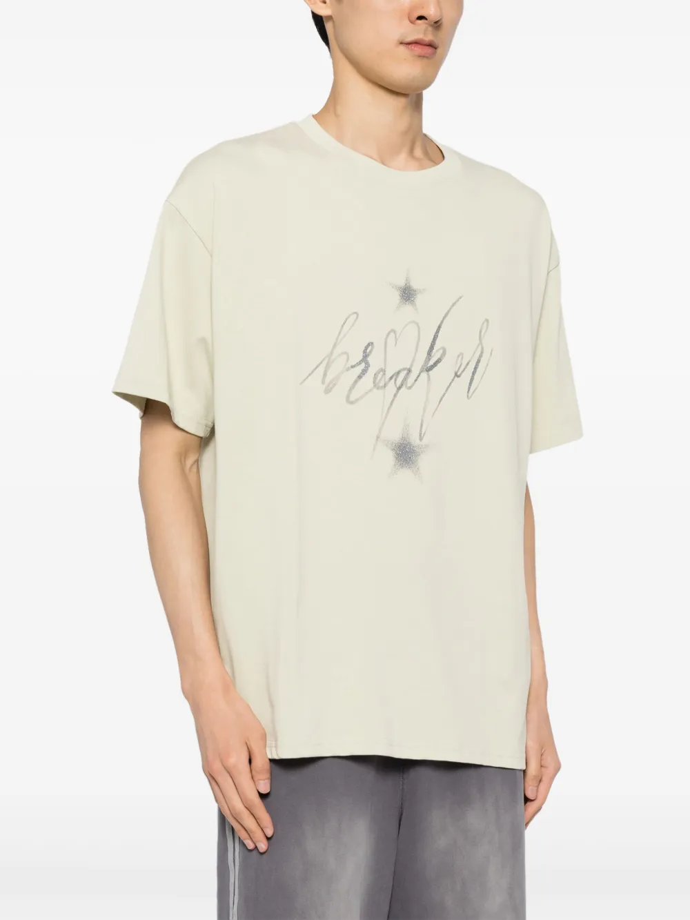 FIVE CM T-shirt met grafische print en glitterdetail Groen