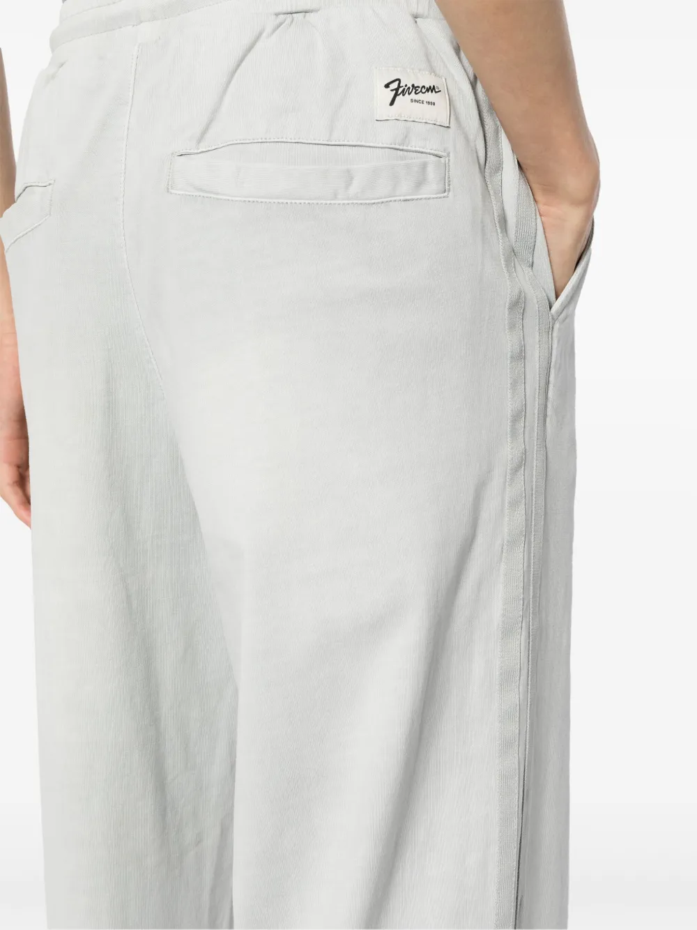 FIVE CM Katoenen trainingsbroek met wijde pijpen Grijs