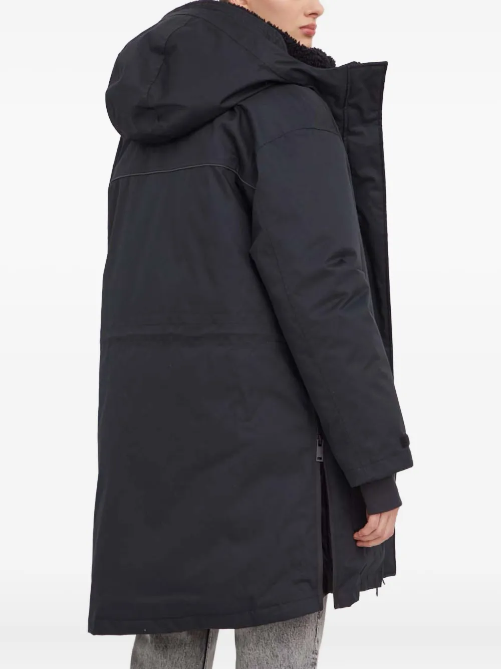 Ugg Hooded Pocket Coat In Blue