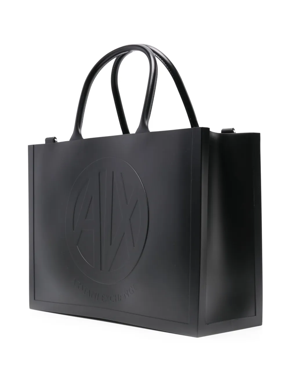 Armani Exchange Shopper met logo-reliëf - Zwart