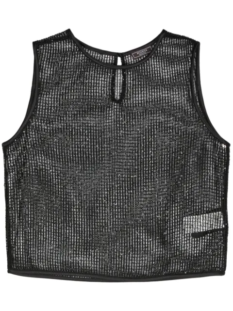 Peserico sequinned open-knit top