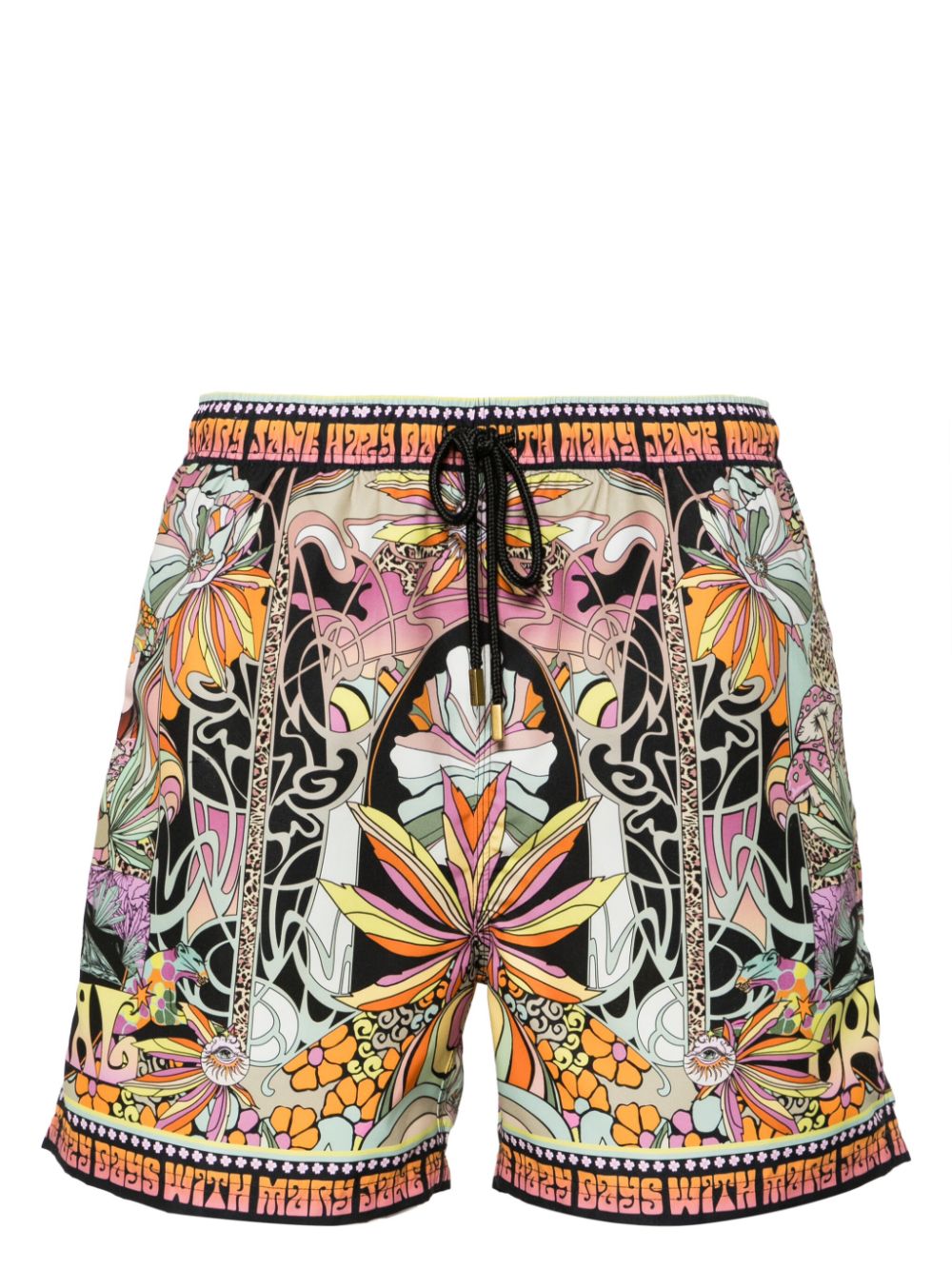 Camilla Day Trippin-print swim shorts Groen