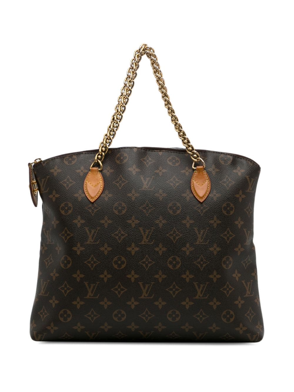 Pre-owned Louis Vuitton 2013 Monogram Lockit Chain Mm Tote Bag In Brown