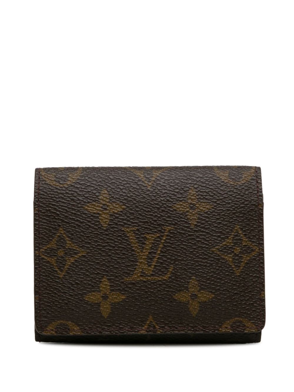 Pre-owned Louis Vuitton 2000 Monogram Case Card Holder In Brown