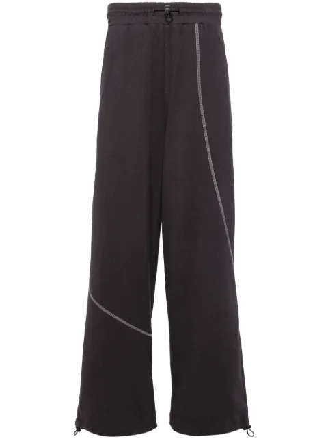 FIVE CM curve-seam cotton track pants