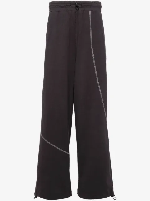 FIVE CM curve-seam cotton track pants