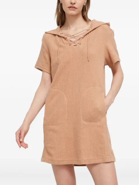 UGG hooded lace-up mini dress