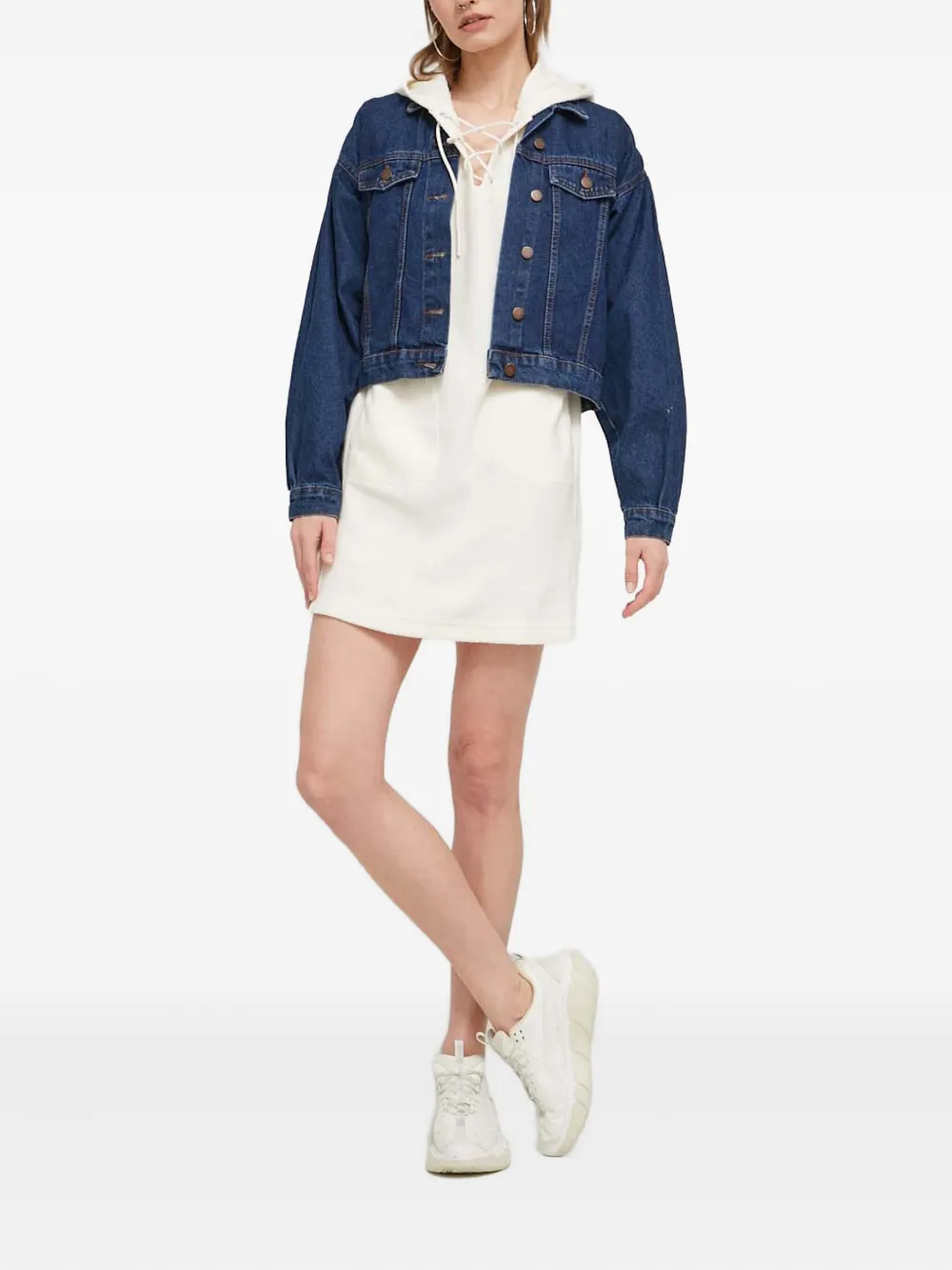 UGG hooded lace-up mini dress - Beige