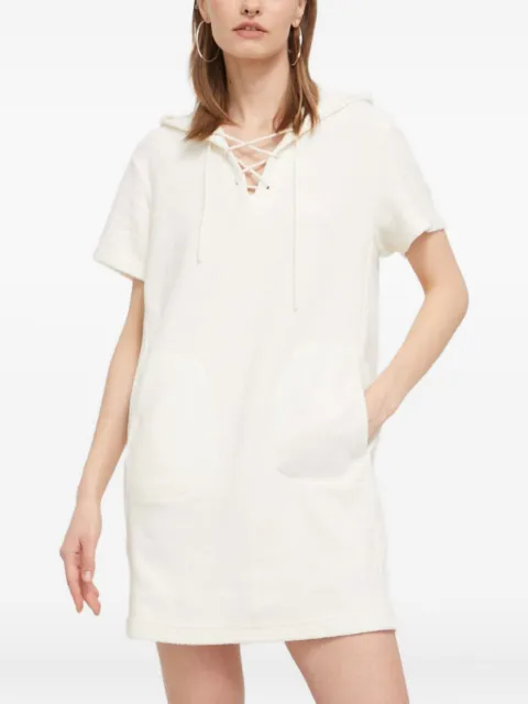 UGG hooded lace-up mini dress