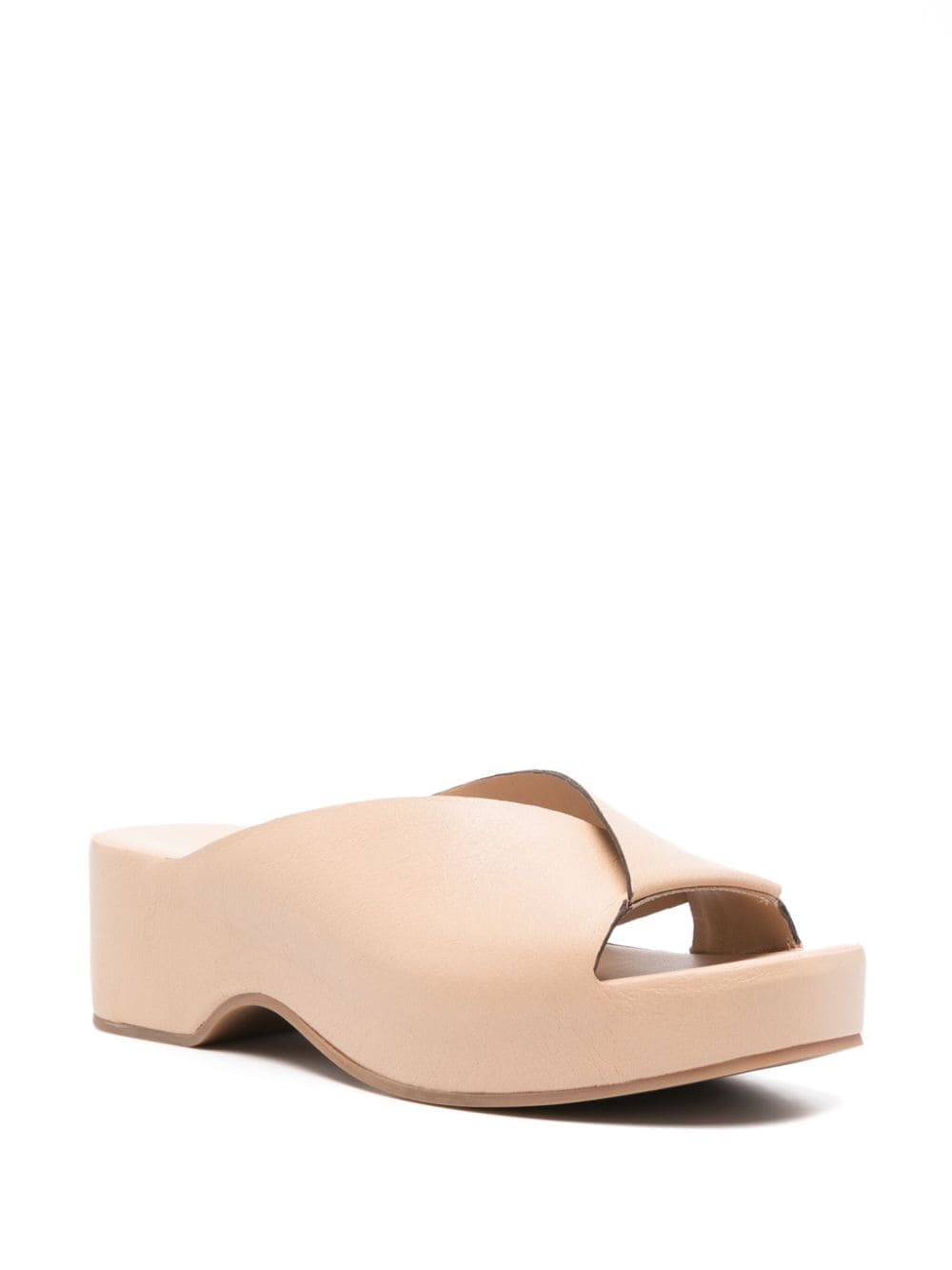 Del Carlo Horus 11729 55mm leather sandals - Beige