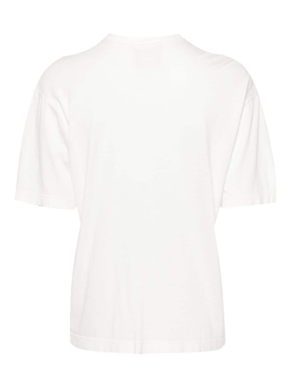 Shop Citizens Of Humanity Elisabetta Semi-sheer T-shirt In White