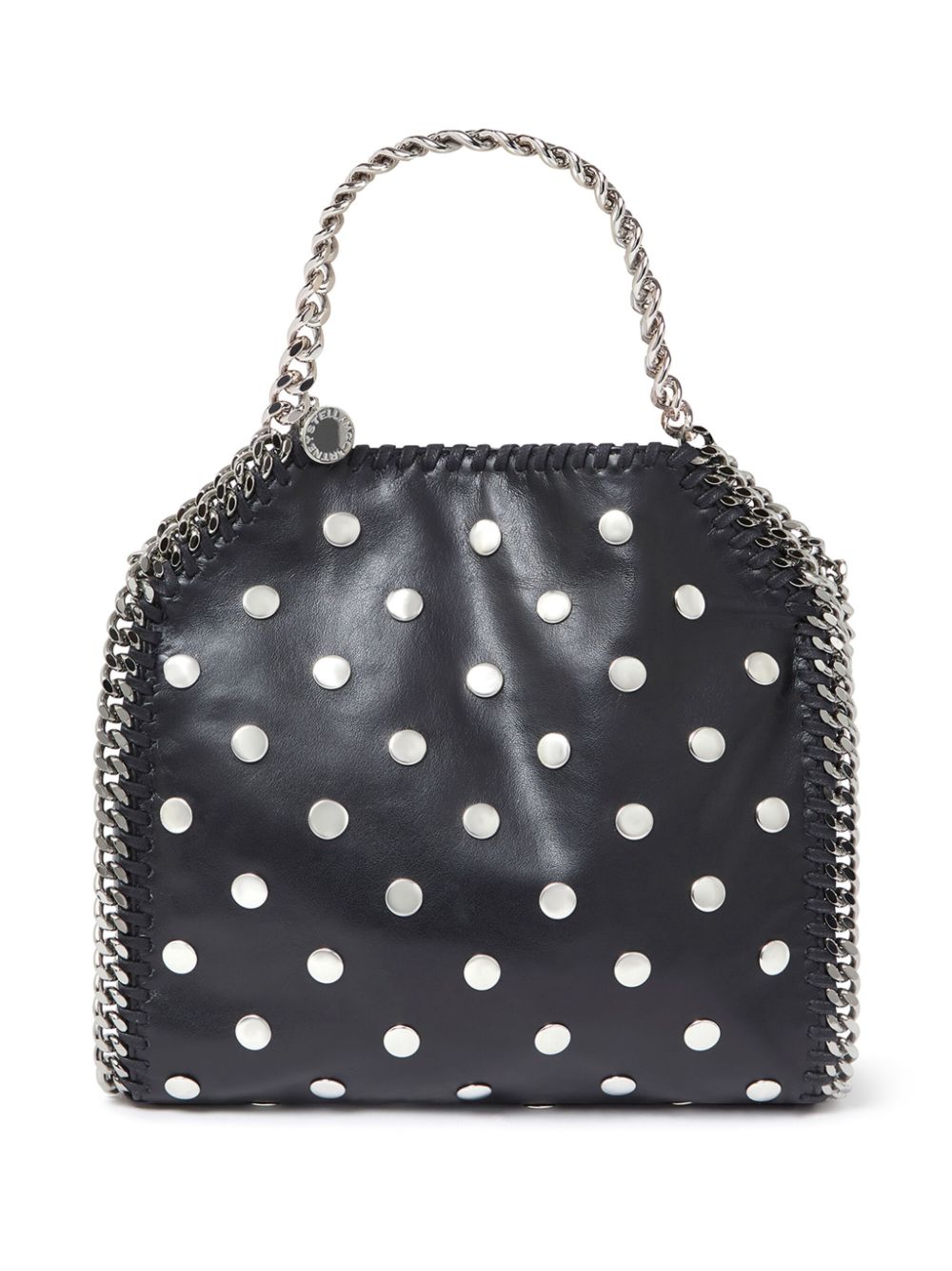 Shop Stella Mccartney Mini Falabella Studded Tote Bag In Black