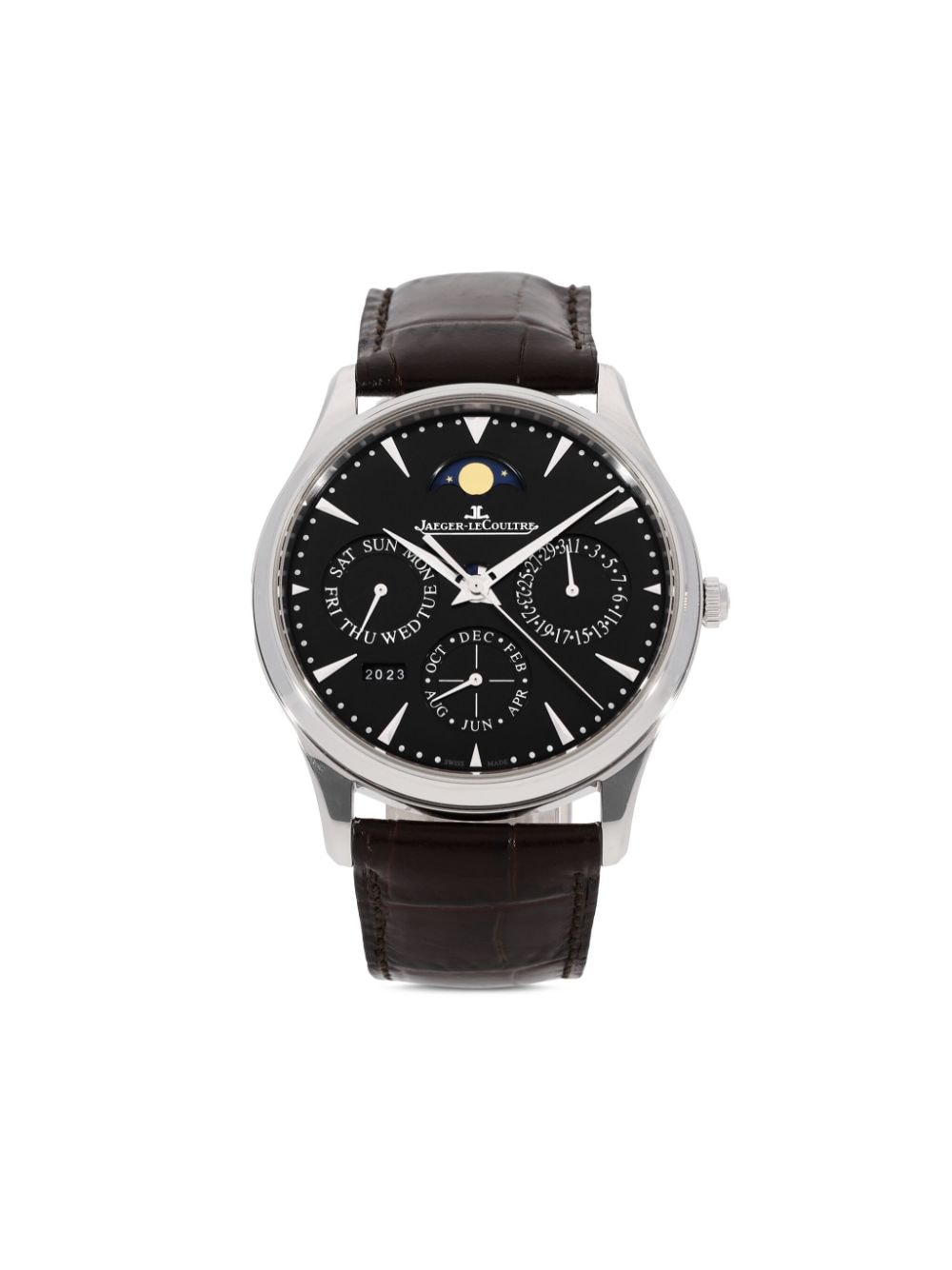 Pre-owned Jaeger-lecoultre 2021  Masterultra Thin Perpetual 39mm In 黑色