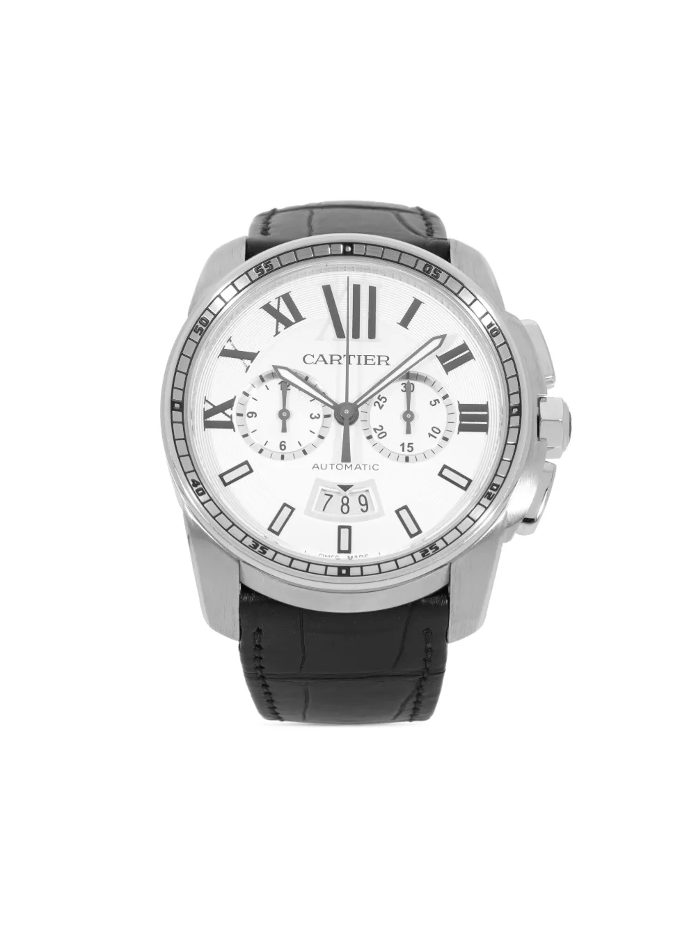 Cartier 2013 pre owned Calibre Chronograph 42mm White FARFETCH