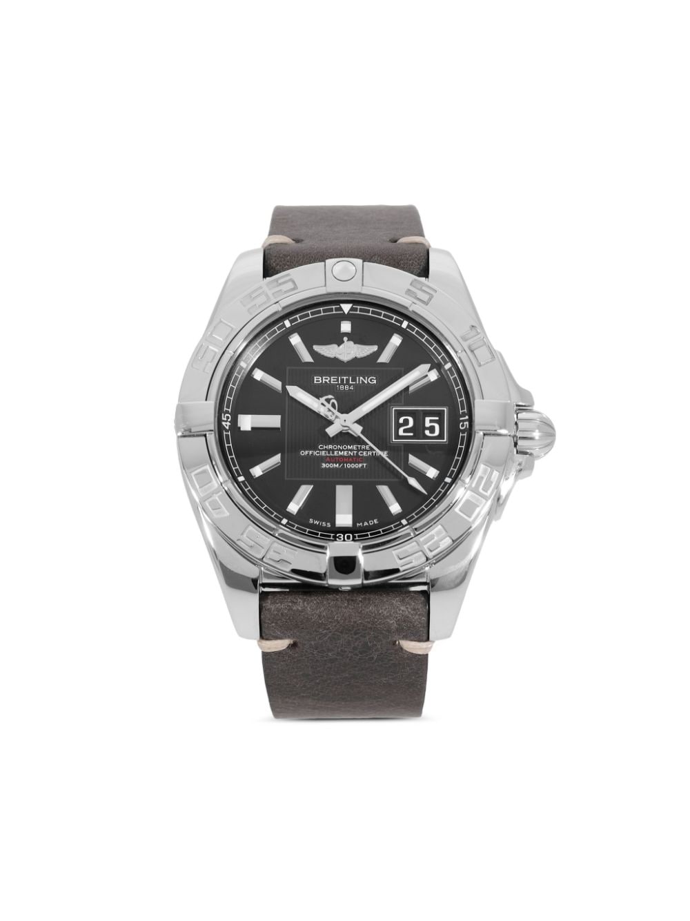 Pre-owned Breitling  Galactic 41mm In Grey