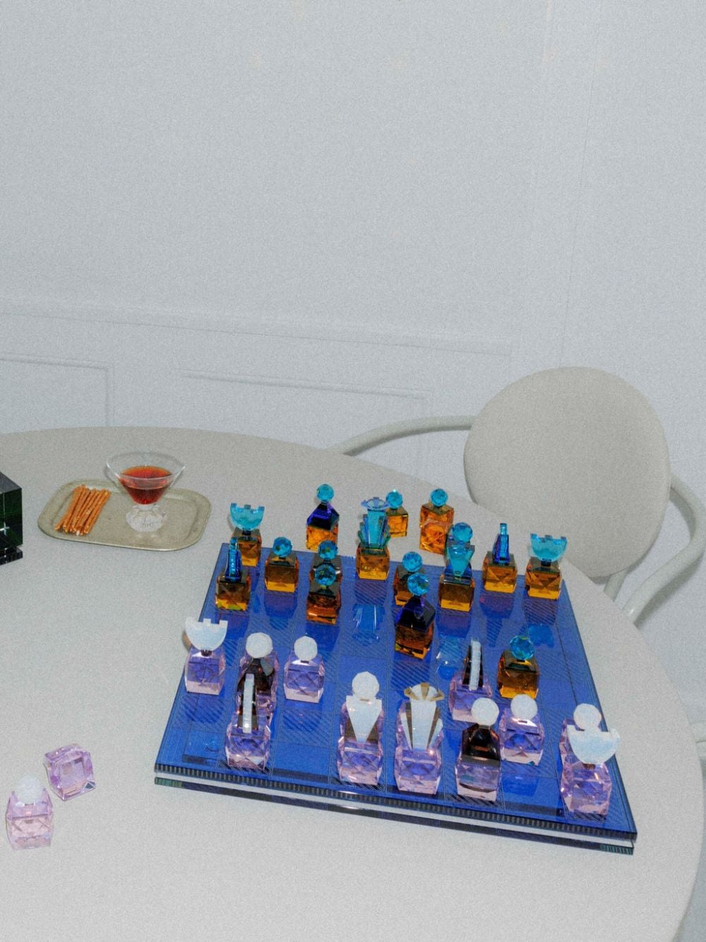 Shop Reflections Copenhagen Crystal Chess Set In Blue