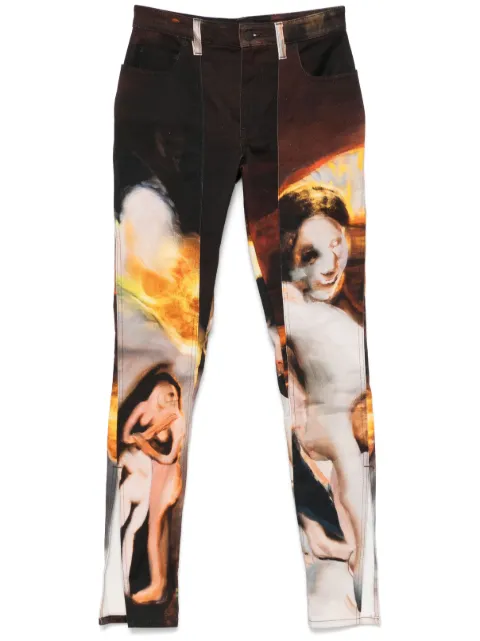 Mugler x Ambera Wellmann sunset-printed jeans