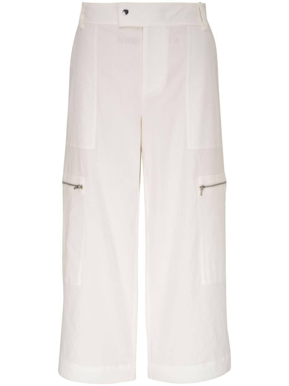 Vince Multiple-pocket Straight-leg Trousers In White