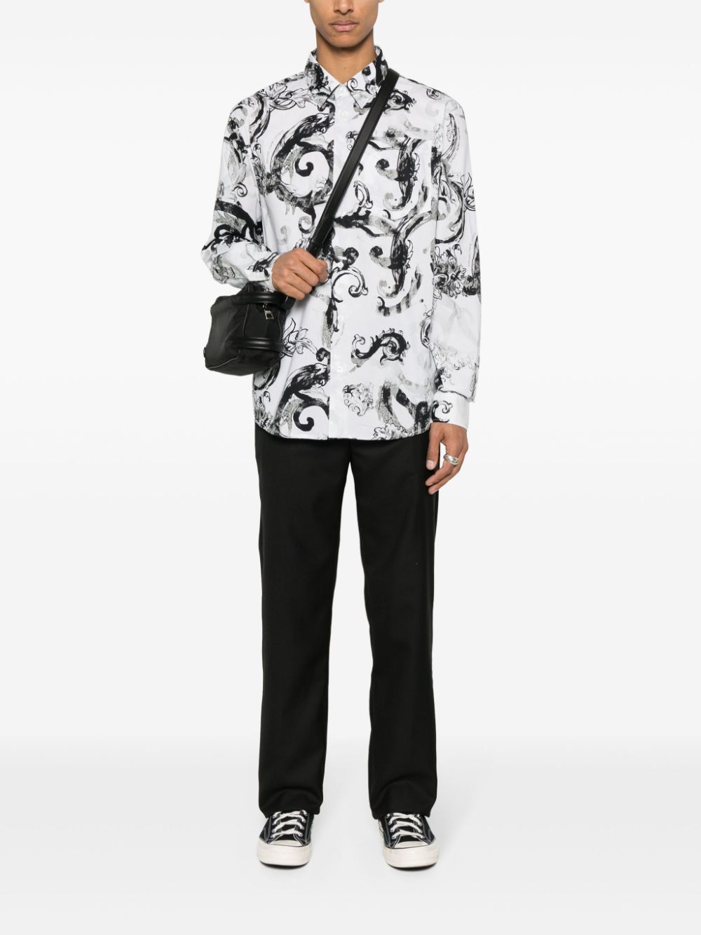 Versace Jeans Couture Barocco katoenen overhemd met print Wit