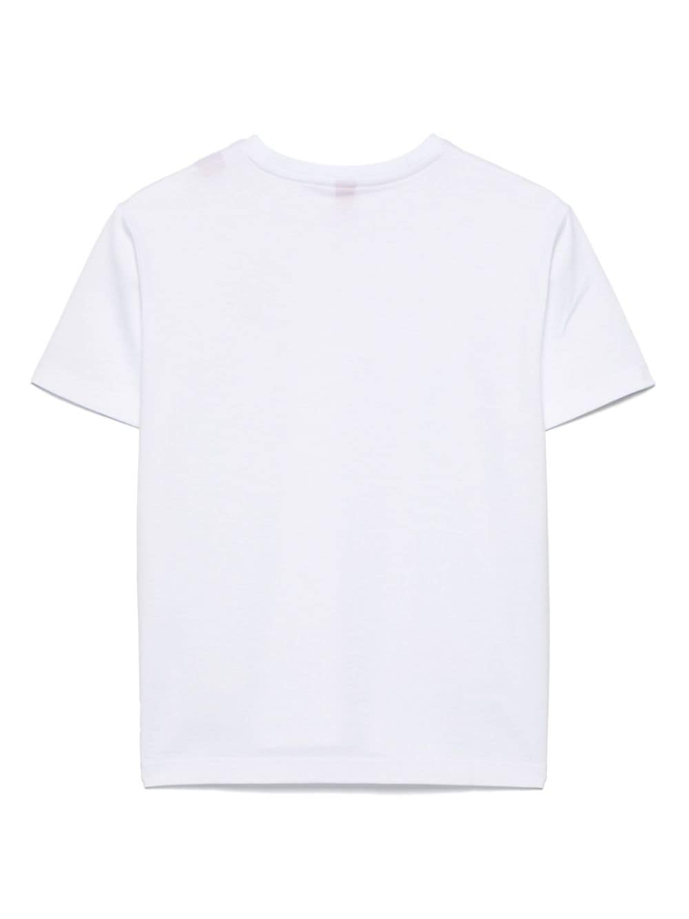Ferrari Kids raised logo-detail cotton T-shirt - Wit