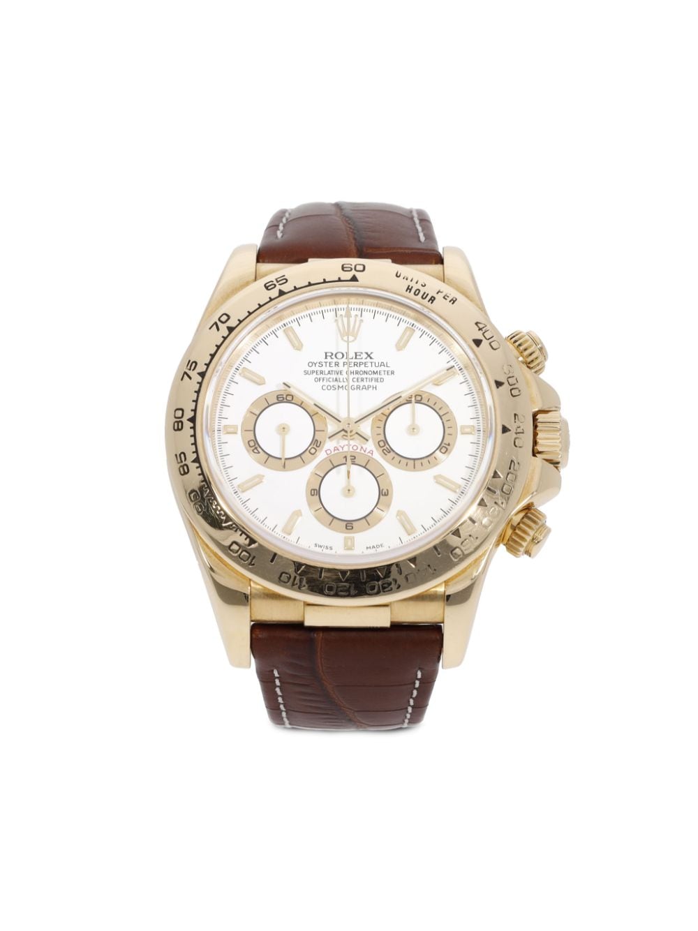 Pre-owned Rolex  Daytona Cosmograph 40mm In 白色
