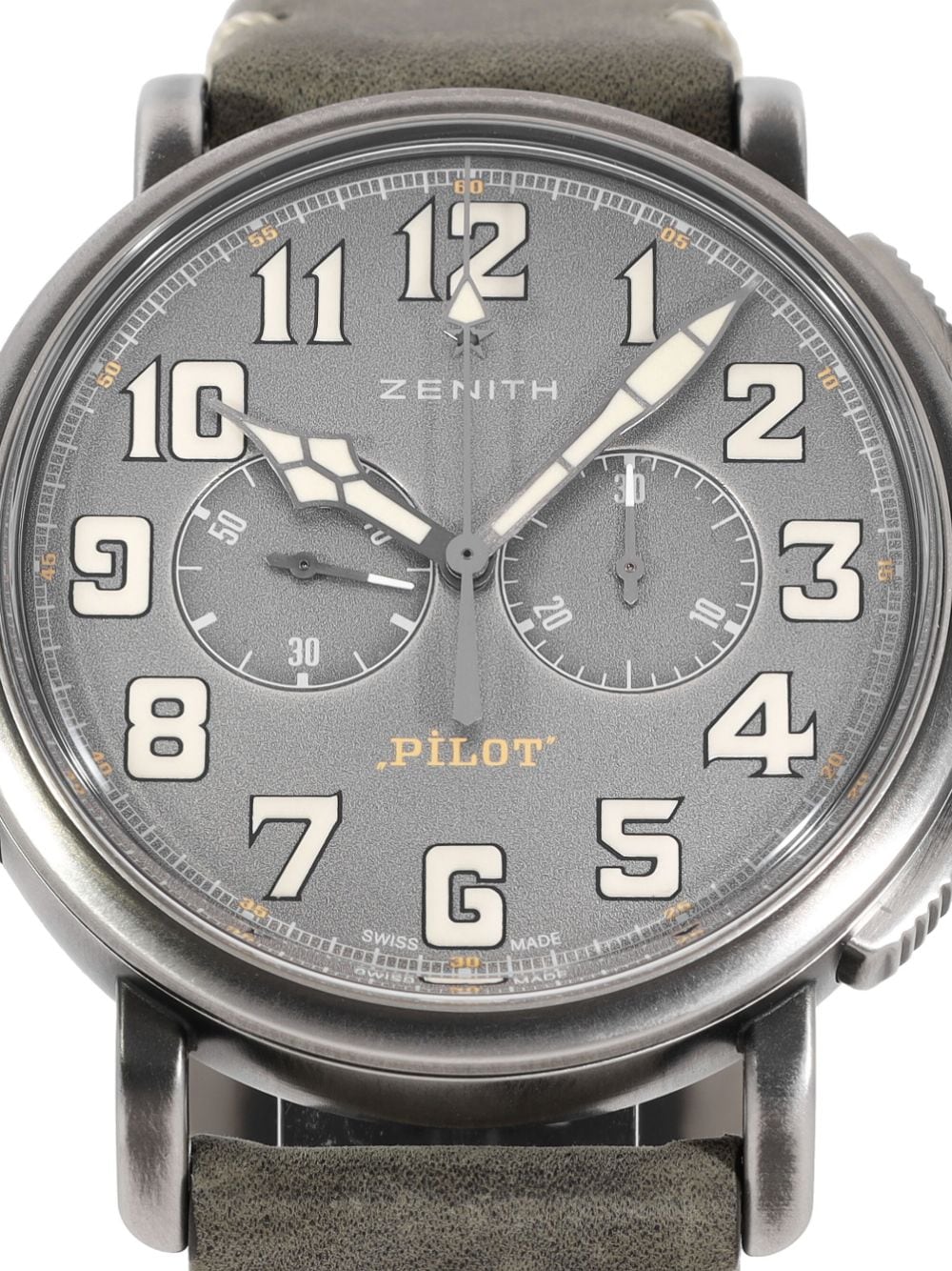 Zenith Ongedragen Pilot Type 20 Chronograph Ton-Up 45 mm horloge - Grijs