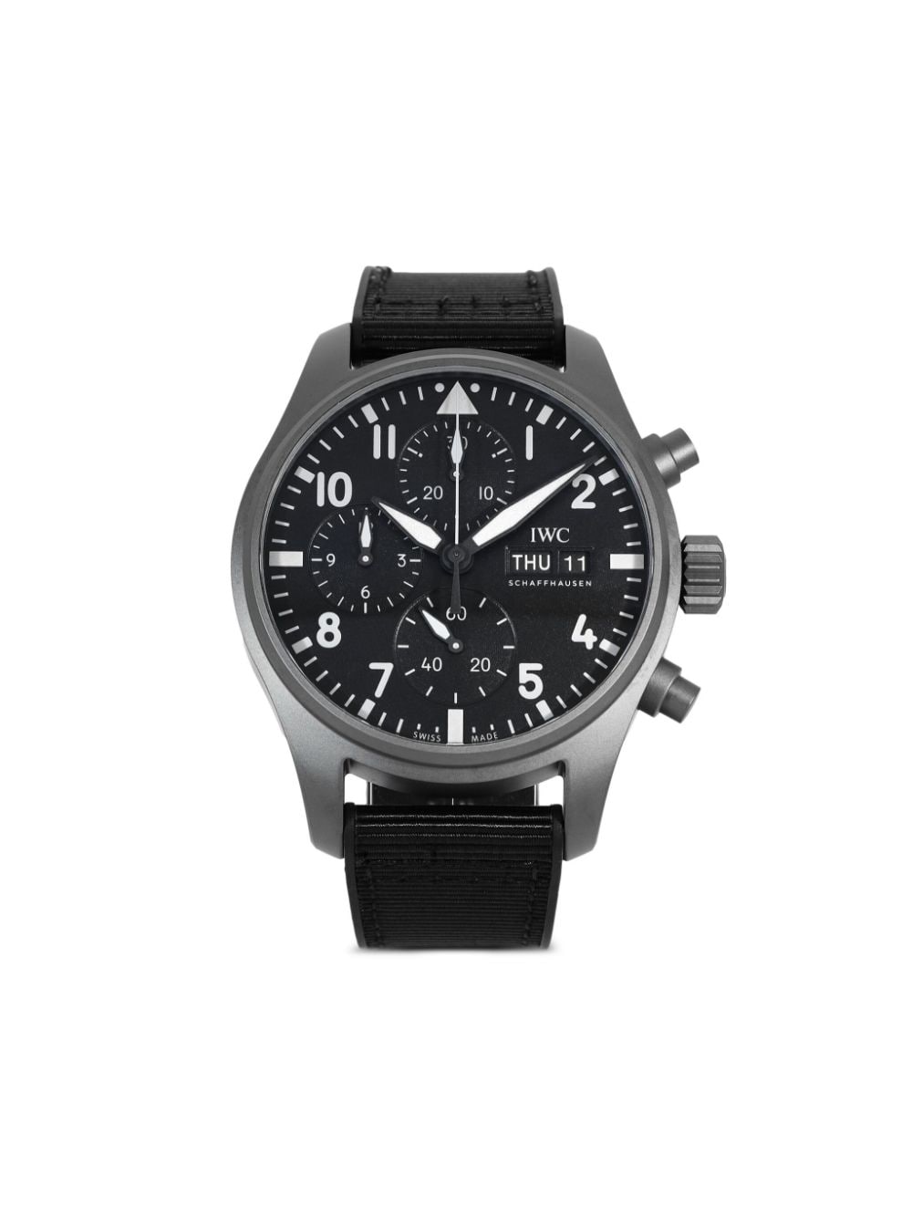 Pre-owned Iwc Schaffhausen 2022  Pilot's Top Gun 41mm In Black