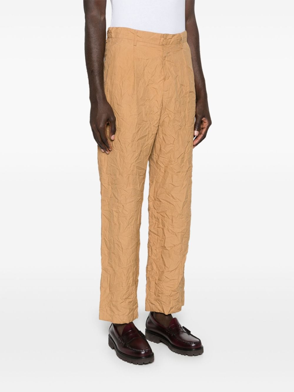 Auralee Finx mid-rise tapered trousers - Beige