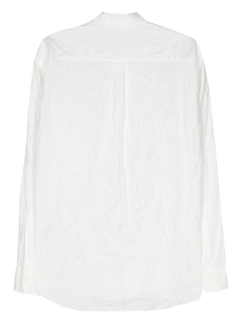 Shop Auralee Wrinkled-effect Cotton Shirt In White