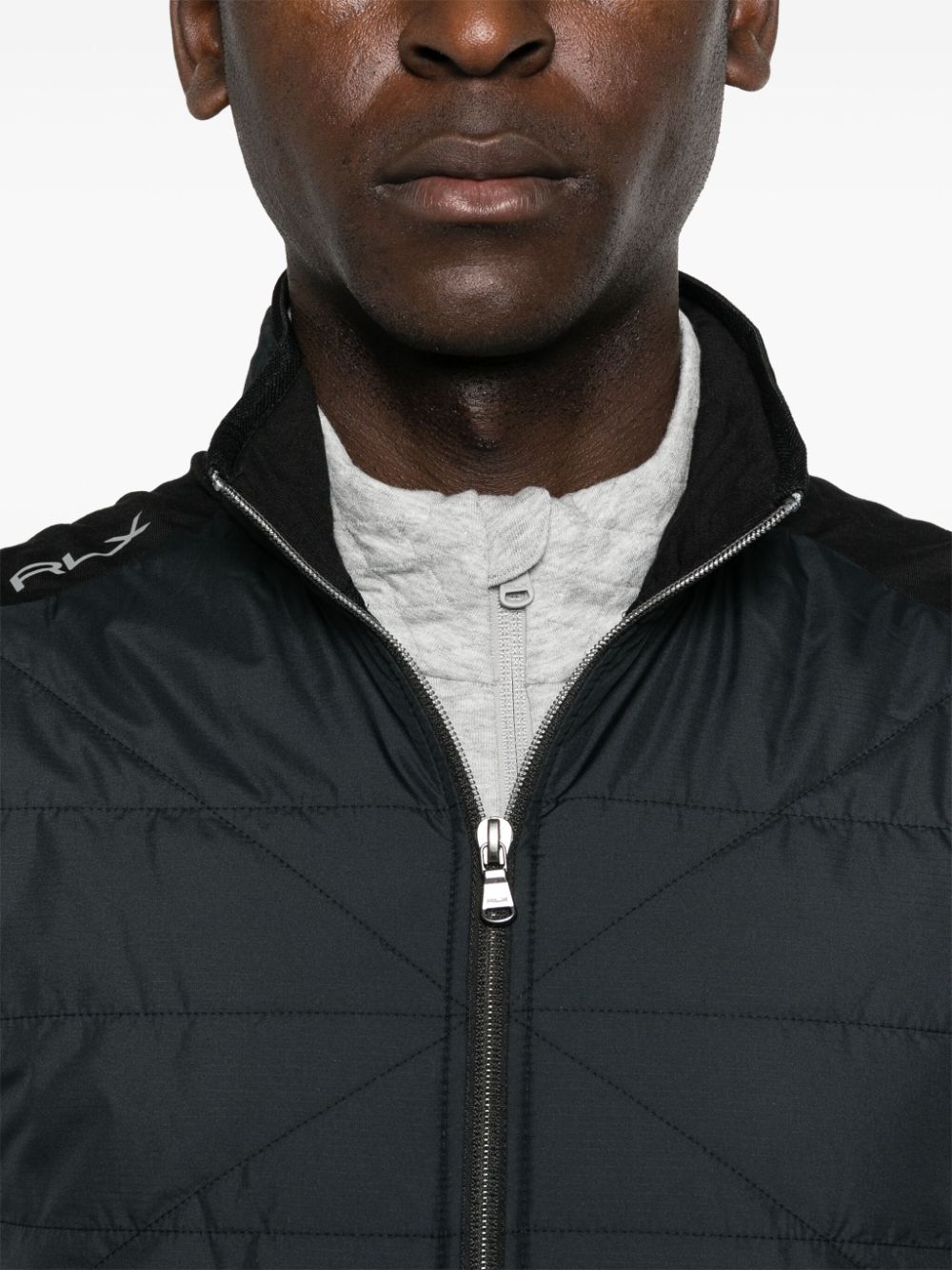 Shop Ralph Lauren Quilted Logo-print Gilet In Black