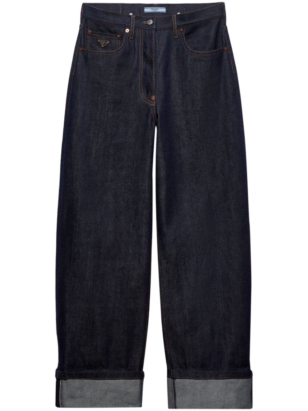 Prada low-rise wide-leg jeans Blauw