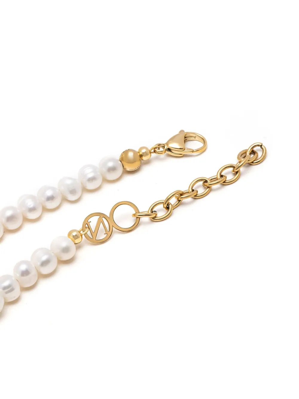 Nialaya Jewelry Bead-embellished Pearl Necklace In White