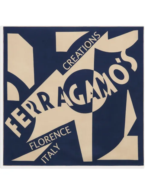 Ferragamo Lenço com estampa de logo