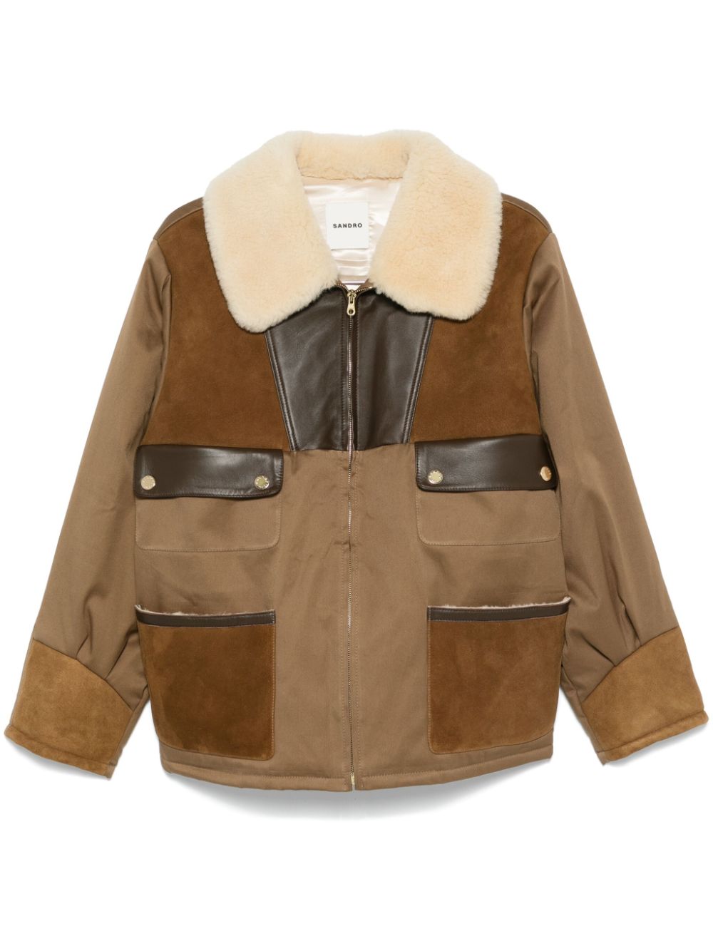 shearling-collar jacket