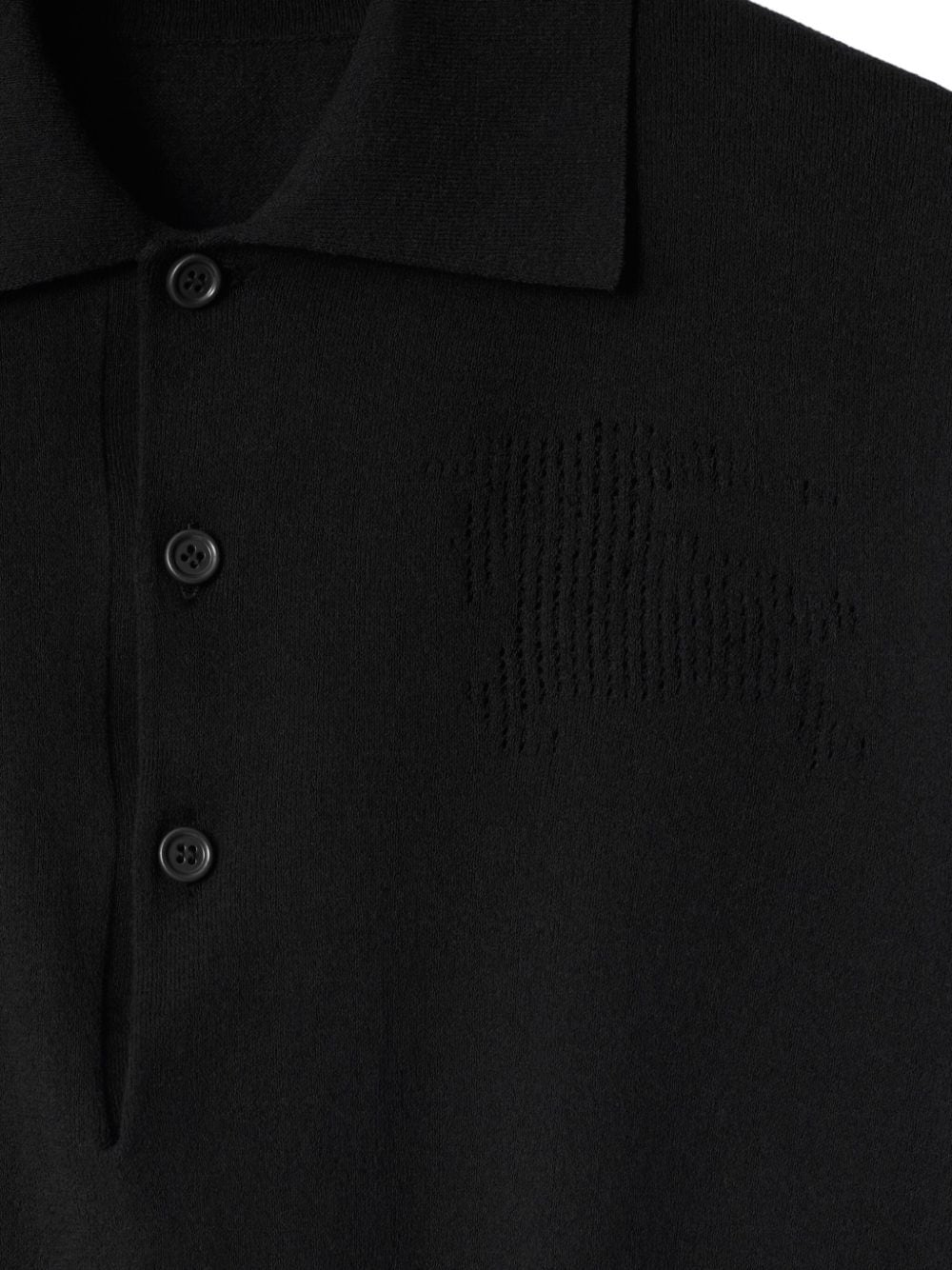Shop Burberry Cotton-blend Polo Shirt In Black
