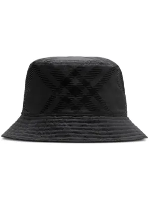 Burberry Vintage Check Reversible Bucket Hat | Black | FARFETCH UK