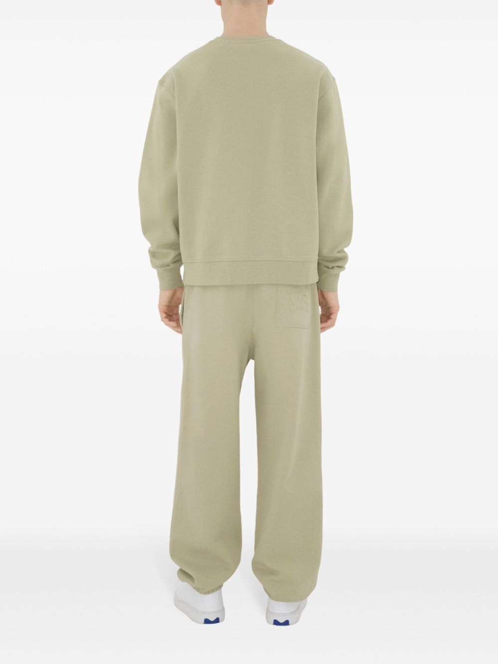 Shop Burberry Ekd Cotton Sweatshirt In Neutrals