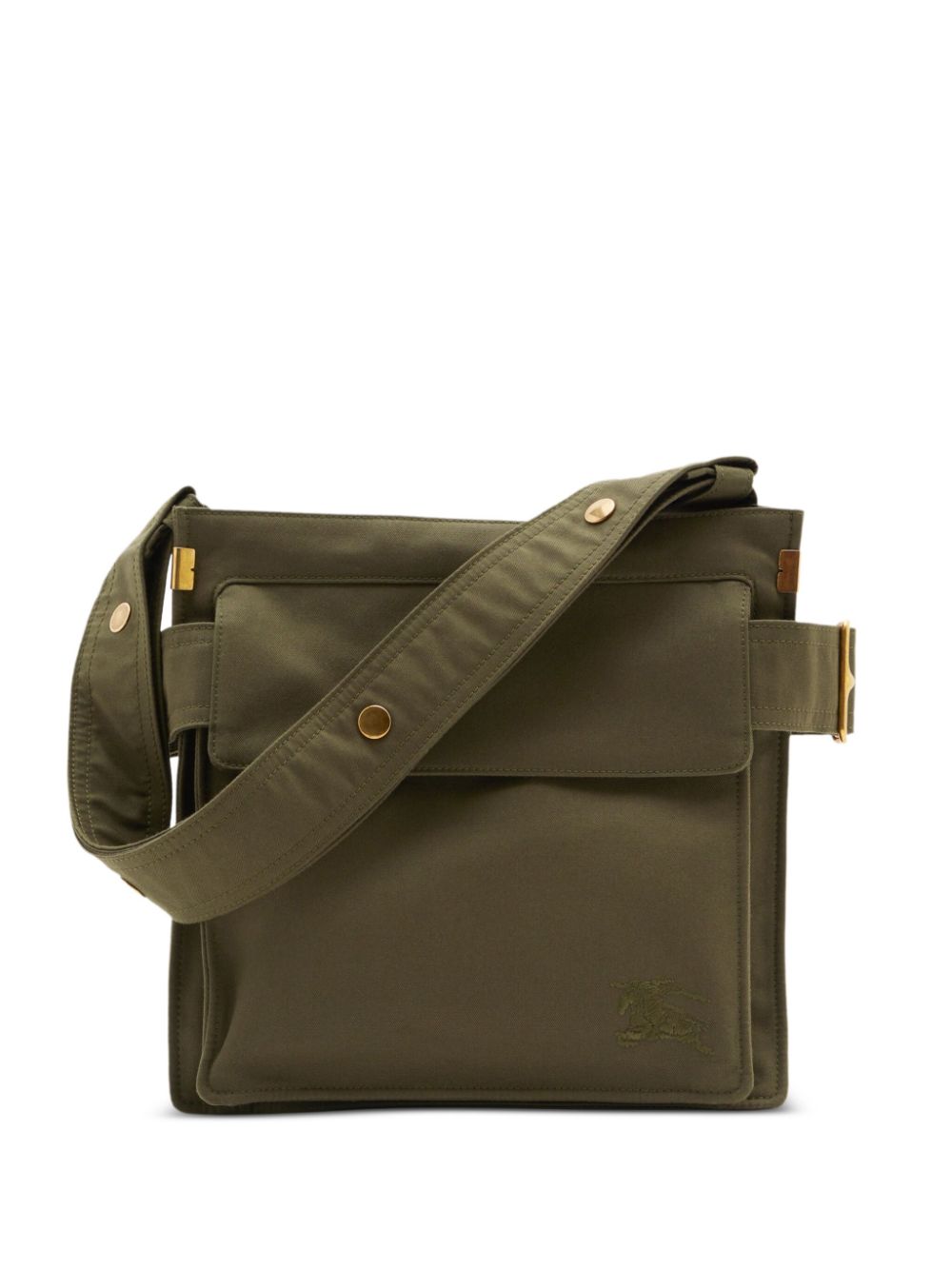 Burberry Trench Logo-embroidered Messenger Bag In Green