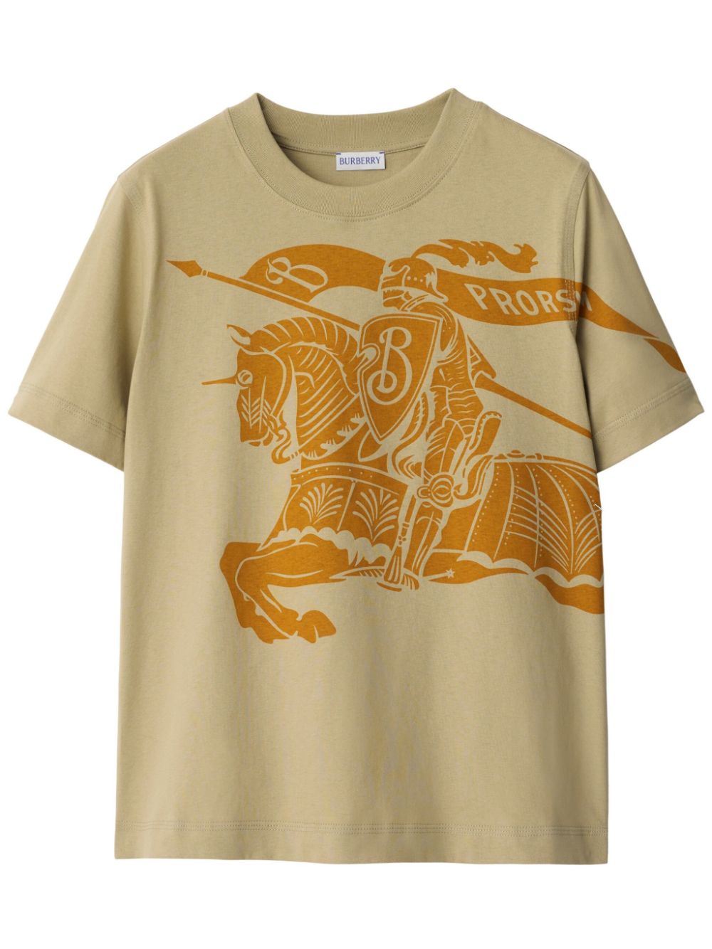 Burberry Equestrian Knight-print Crew-neck T-shirt In Multi