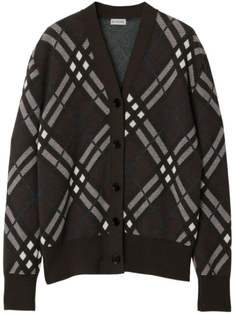 Burberry check wool blend cardigan Women