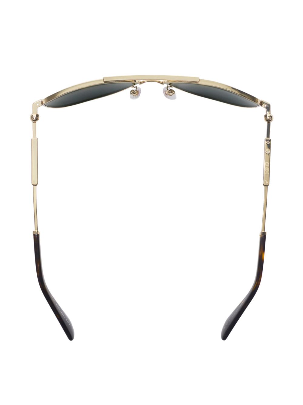 Shop Burberry Tortoiseshell-effect Navigator-frame Sunglasses In Gold